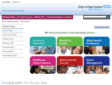 Tablet Screenshot of kingsch.healthjobsuk.com