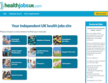 Tablet Screenshot of healthjobsuk.com